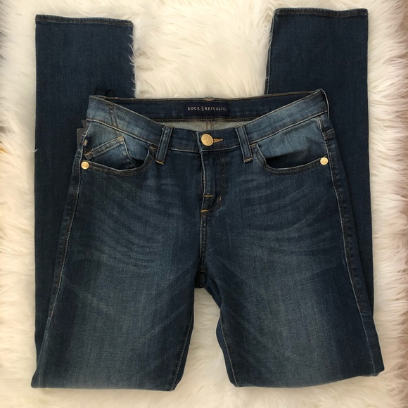 Rock & Republic Berlin Embellished Skinny Jeans Sz 8 - Picture 2 of 9